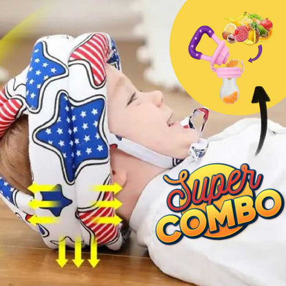 Casco Para Bebe + chupo de Fruta