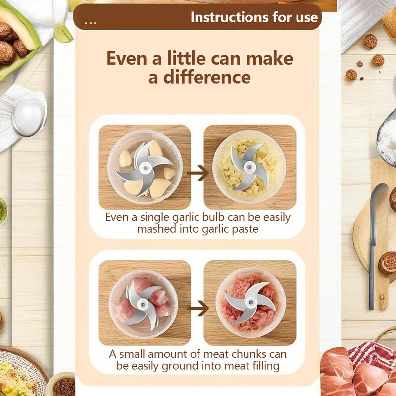 Mini Procesador Eléctrico De Alimentos