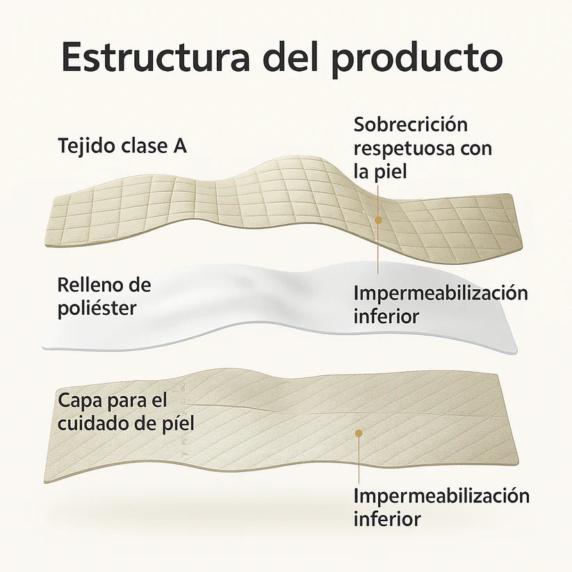 Protector de Colchón Impermeable + 2 Protectores de Almohada