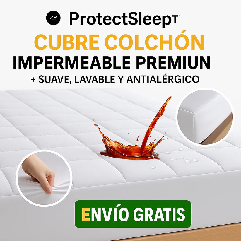 Protector de Colchón Impermeable + 2 Protectores de Almohada