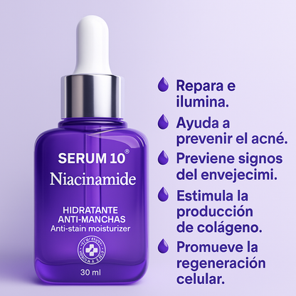 SERUM 10 Niacinamida – Hidratante Anti-Manchas 30 ml