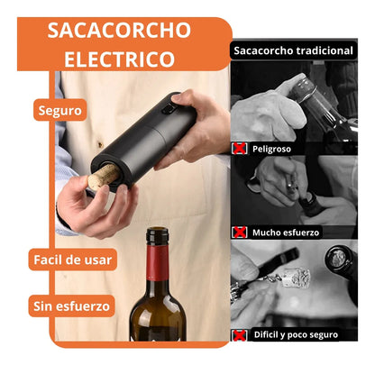 KIT Sacacorchos Eléctrico + Destapador GRATIS