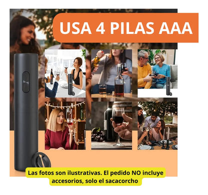 KIT Sacacorchos Eléctrico + Destapador GRATIS
