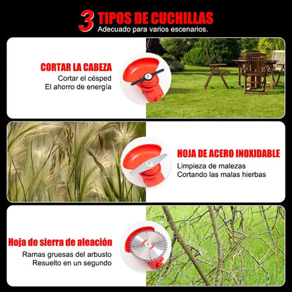 Guadaña Inalambrica Cesped 2bateria 48v