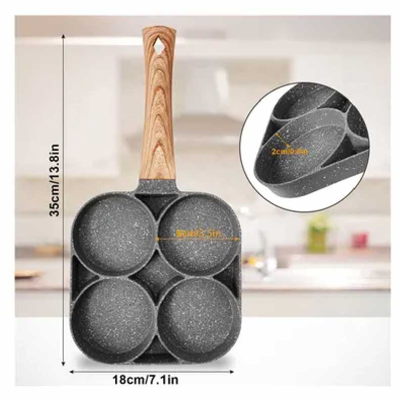 SARTEN ANTIADHERENTE 4 PUESTOS