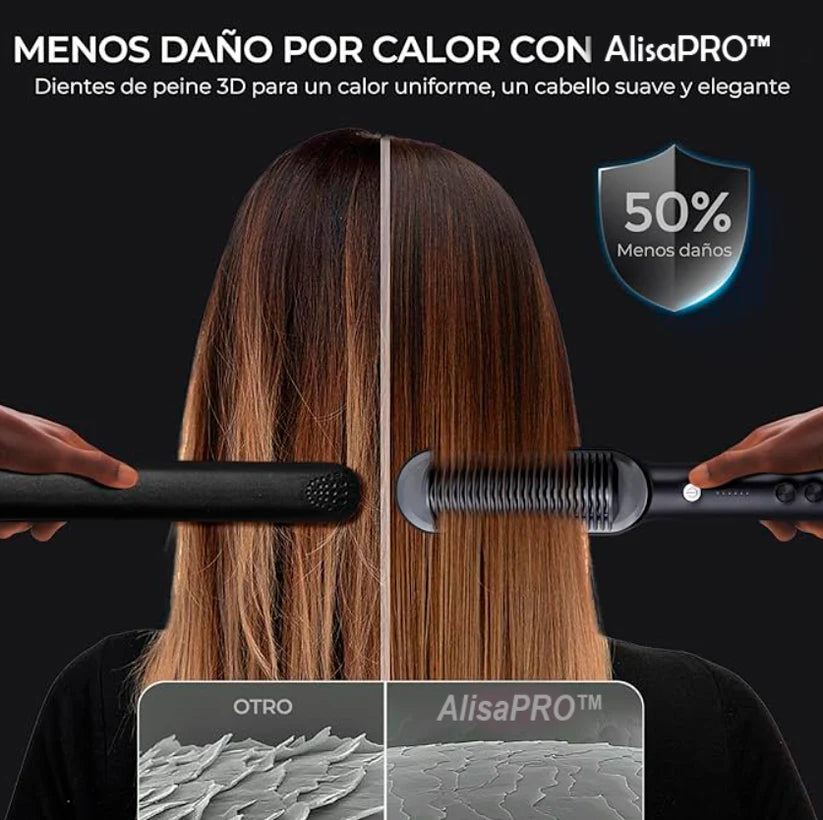 GlowLiss® - Cepillo Alisador Premium - Transforma tu Melena en Segundos😍