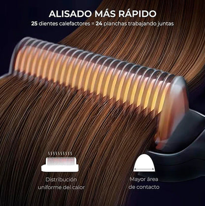 GlowLiss® - Cepillo Alisador Premium - Transforma tu Melena en Segundos😍